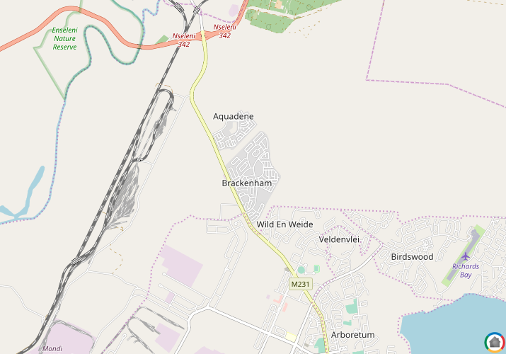Map location of Brackenham